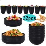 Wheat Straw Plastic American Bowl Plate Set - Image 5