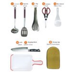 8pcs Camp Kitchen Cooking Utensil Set Travel Organizer Grill Accessories Portable Compact Gear For BBQ Camping Hiking - Image 2