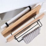 Kitchen Double Layer Towel Rack Hanging Holder Cabinets Shelf Chopping Board Storage Rack Hanger Shelf Kitchen Accessories - Image 2