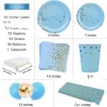 Disposable Paper Plate Cutlery Set Blue - Image 4