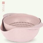 Kitchen Laundry Organizer Thickening Home Kitchen Plastic Rice Friut Bowl Washing Rice Sieve Basin Washing Basket - Image 4