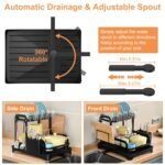 1Pc  2-Tier Dish Drying Rack For Kitchen Counter Space Saving Rustproof Dish Rack With Drainboard Detachable Kitchen Drainer Organizer Set With Utensil Holder Bowl Rack Dish Rack Chopping Board Rack - Image 8