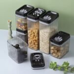 6PC Set Food Storage Kitchen Sealed Jar Set Containers With Lids - Image 3