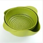 Kitchen Laundry Organizer Thickening Home Kitchen Plastic Rice Friut Bowl Washing Rice Sieve Basin Washing Basket - Image 5