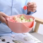 Kitchen Organizer Drain Basket Double Layer Plastic - Image 5