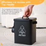 Dog Food Storage Container With Dog Ball Toy, Metal Pet Food Storage Containers,Cat Food Storage Container With Spoon & Cute Desiccant - Image 5