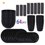 Wheat Straw Plastic American Bowl Plate Set - Image 4