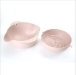 Kitchen Laundry Organizer Thickening Home Kitchen Plastic Rice Friut Bowl Washing Rice Sieve Basin Washing Basket - Image 7