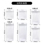 6pcs Set Easy Lock Food Storage Containers For Flour And Sugar Storage - Image 2