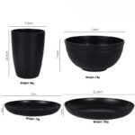 Wheat Straw Plastic American Bowl Plate Set - Image 6