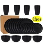 Wheat Straw Plastic American Bowl Plate Set